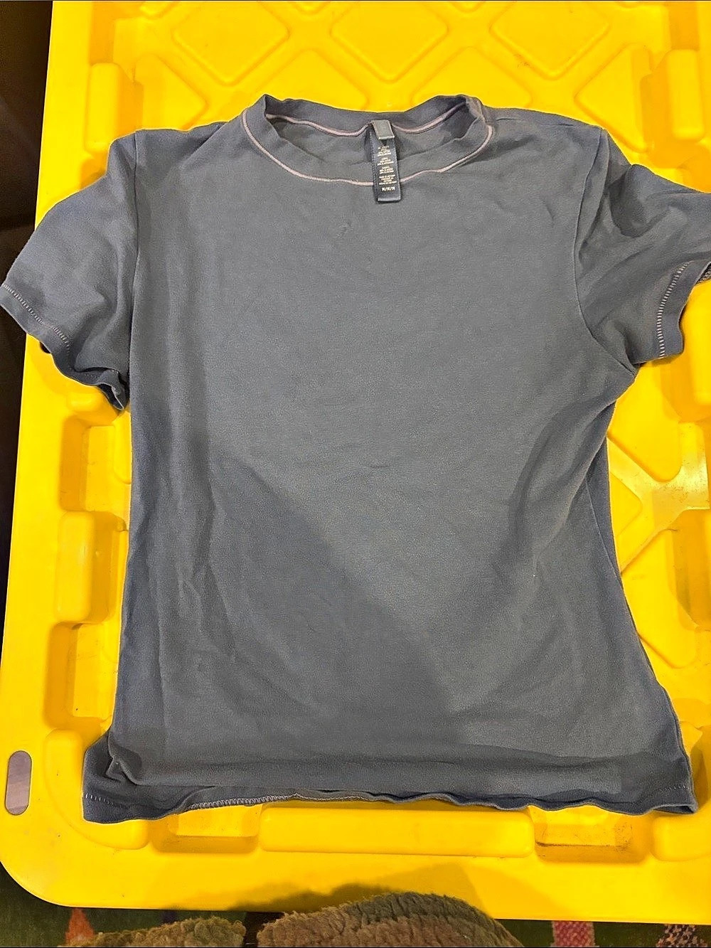Skims Cotton Jersey T-Shirt Short Sleeve Blue Medium